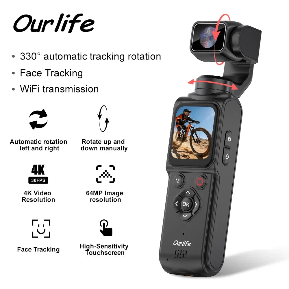 Ourlife Face Tracking Vlogging Camera