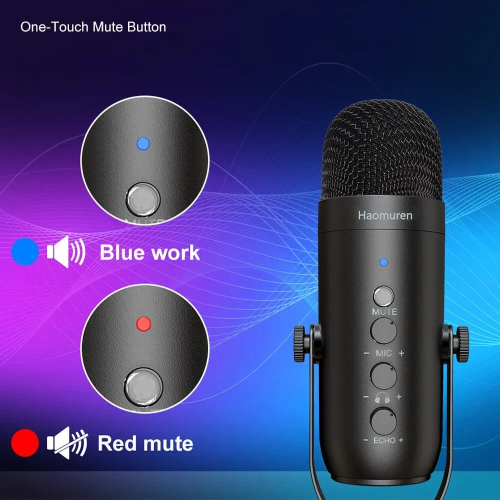 Haomuren USB Streaming Microphone Kit