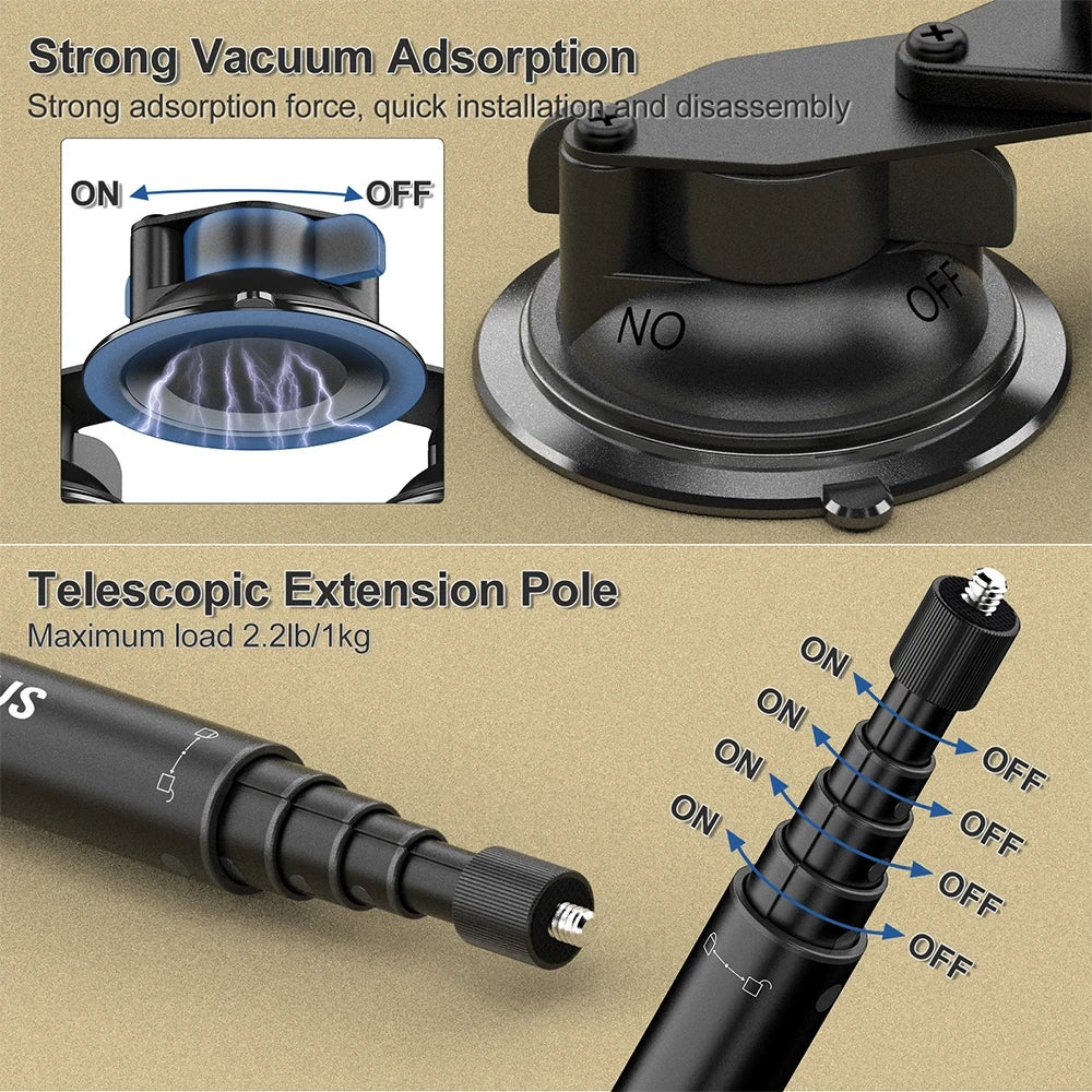 Action Camera Suction Mount Kit
