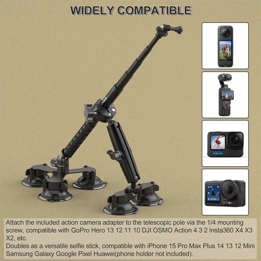 Action Camera Suction Mount Kit