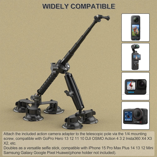 Action Camera Suction Mount Kit