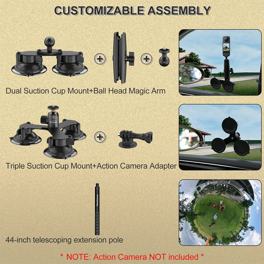 Action Camera Suction Mount Kit